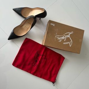 Christian Louboutin Leather Apostrophy Pointed Pumps Size 39